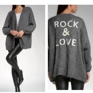 NWT •Elan• Giselle Sweater Cardigan ROCK & LOVE • one size